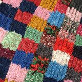 Moroccan Berber carpet Boucherouite 214x112cm