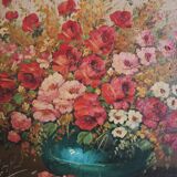 Floral arrangement painted by Lina Rossi, 1930s