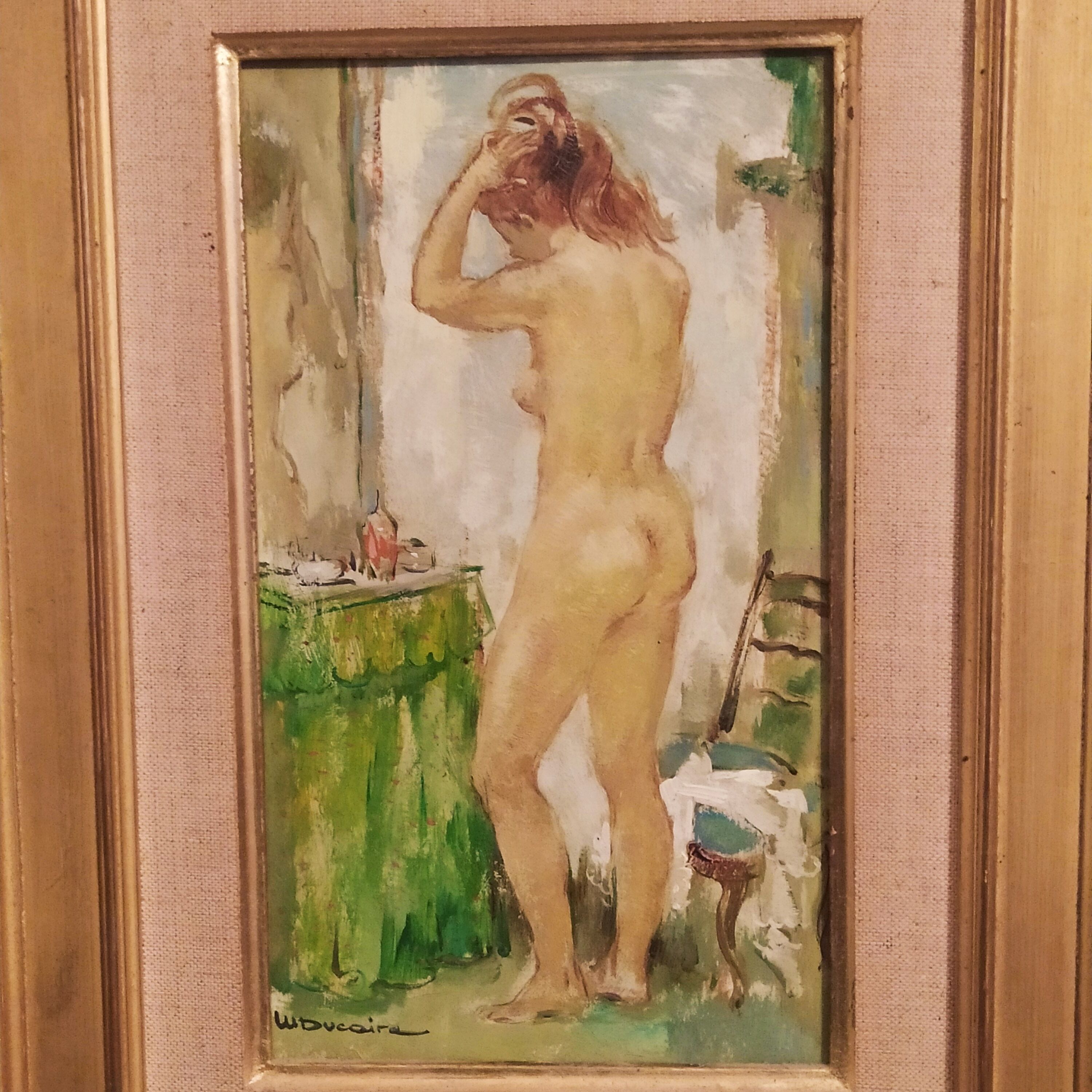 Femme nue devant sonmiroir Maryse Ducaire Roque (1911-1992)