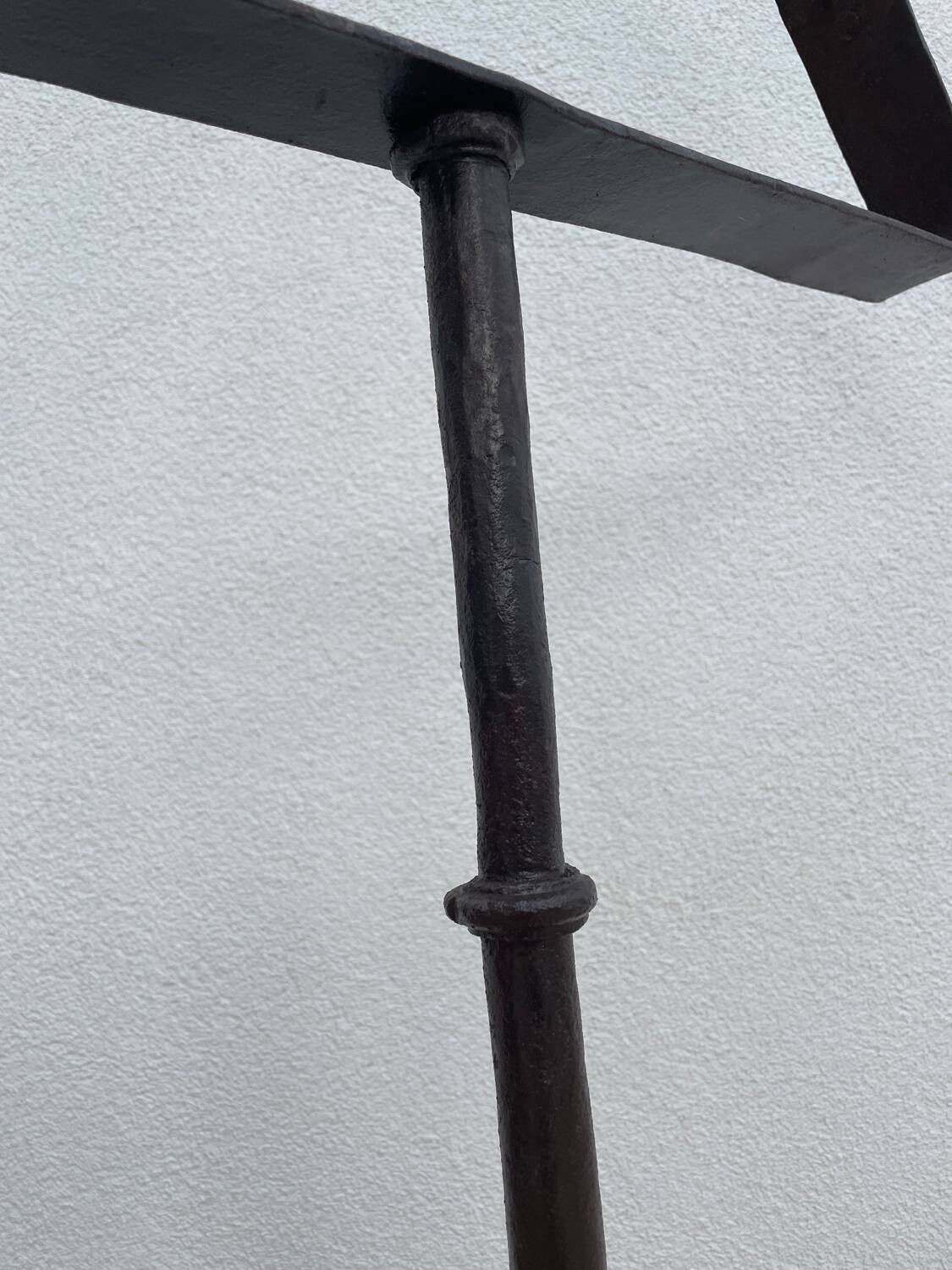 Floor-standing chandelier / antique candle holder, made of wrought iron.