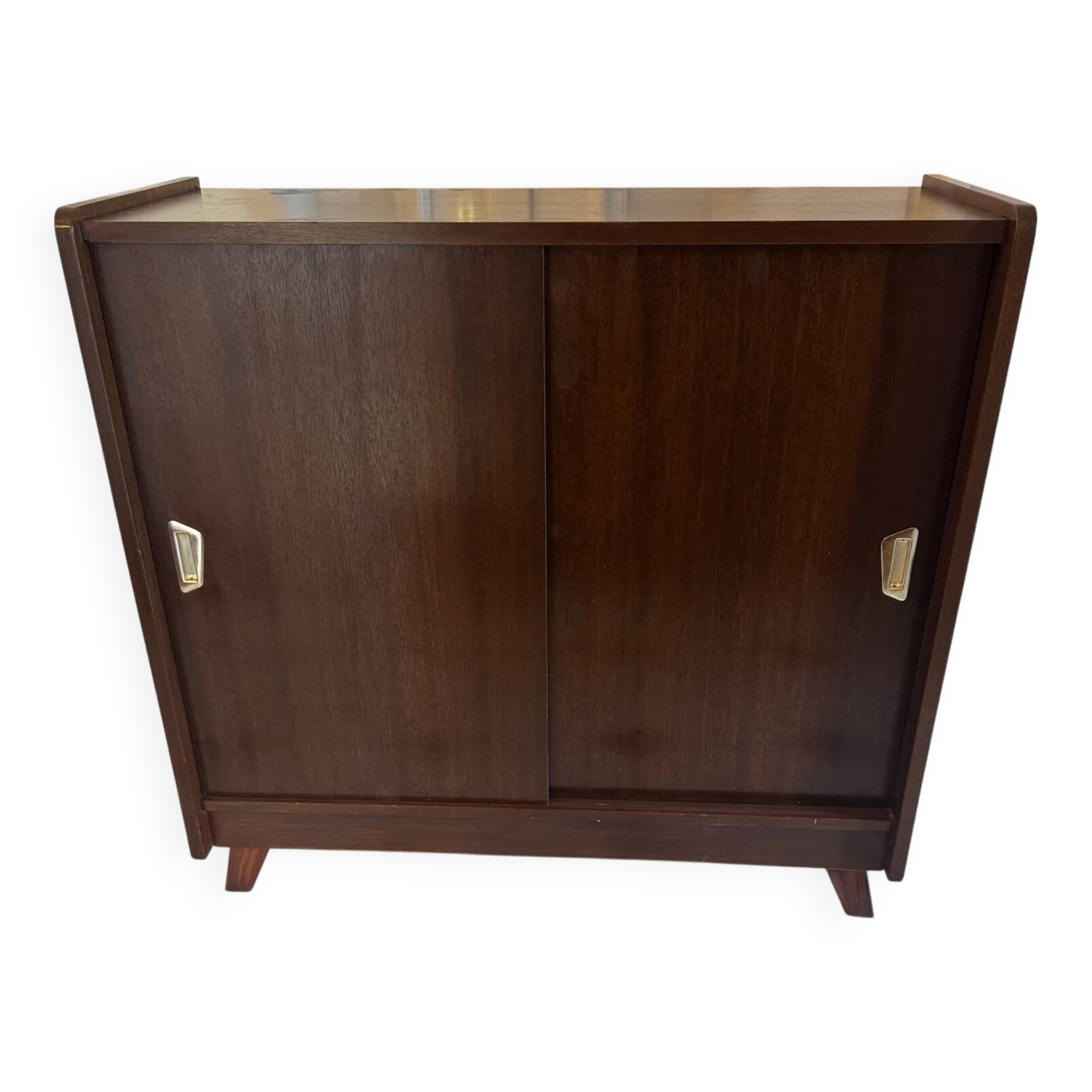 Vintage shoe cabinet with compass legs