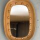 Pencil reed rattan bamboo mirror, Italy 1960s