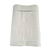 Mestizo cotton sheet monogrammed D D.