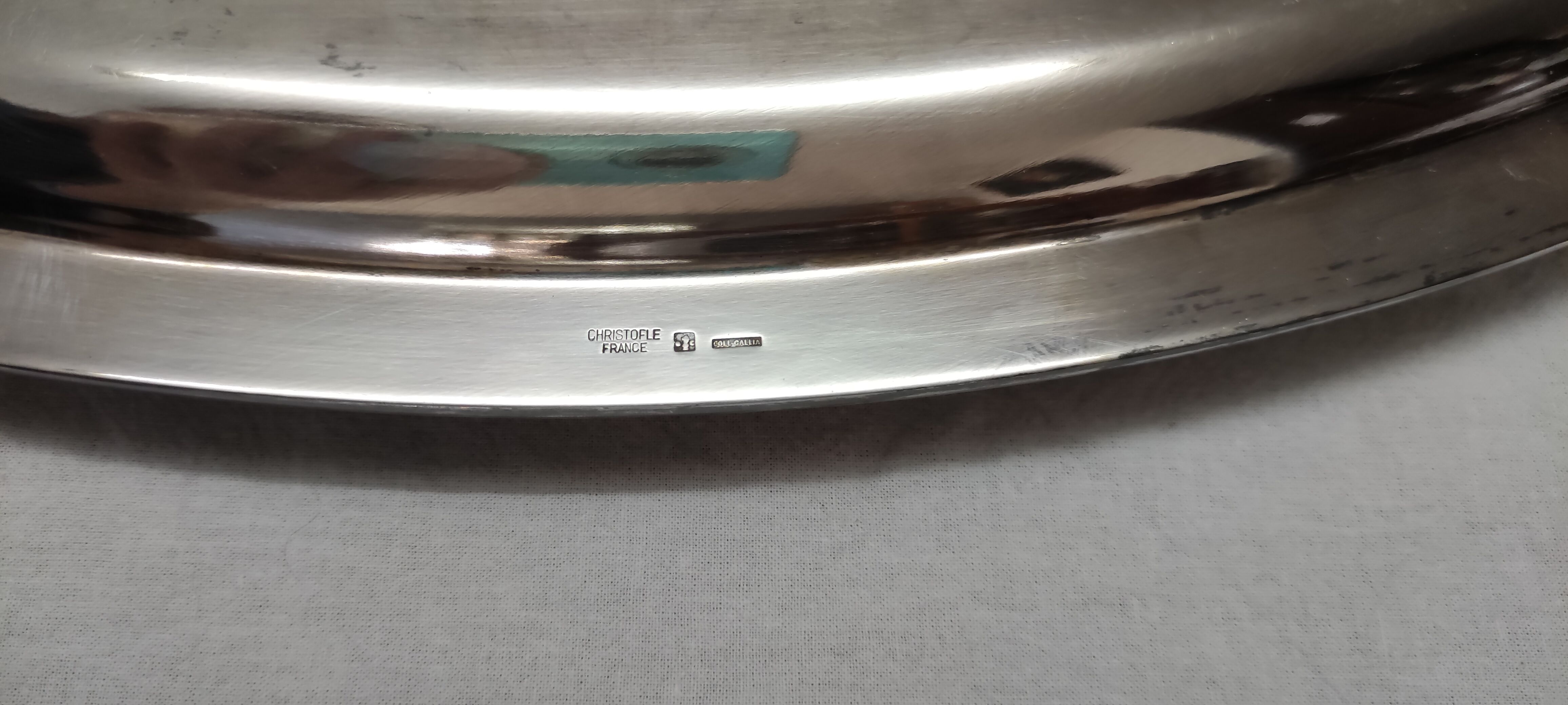 tea and coffee set 5 pieces in silver metal Gallia for Christofle model "Malmaison"