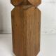 Brutalist square oak side or coffee table, Dutch 1960s
