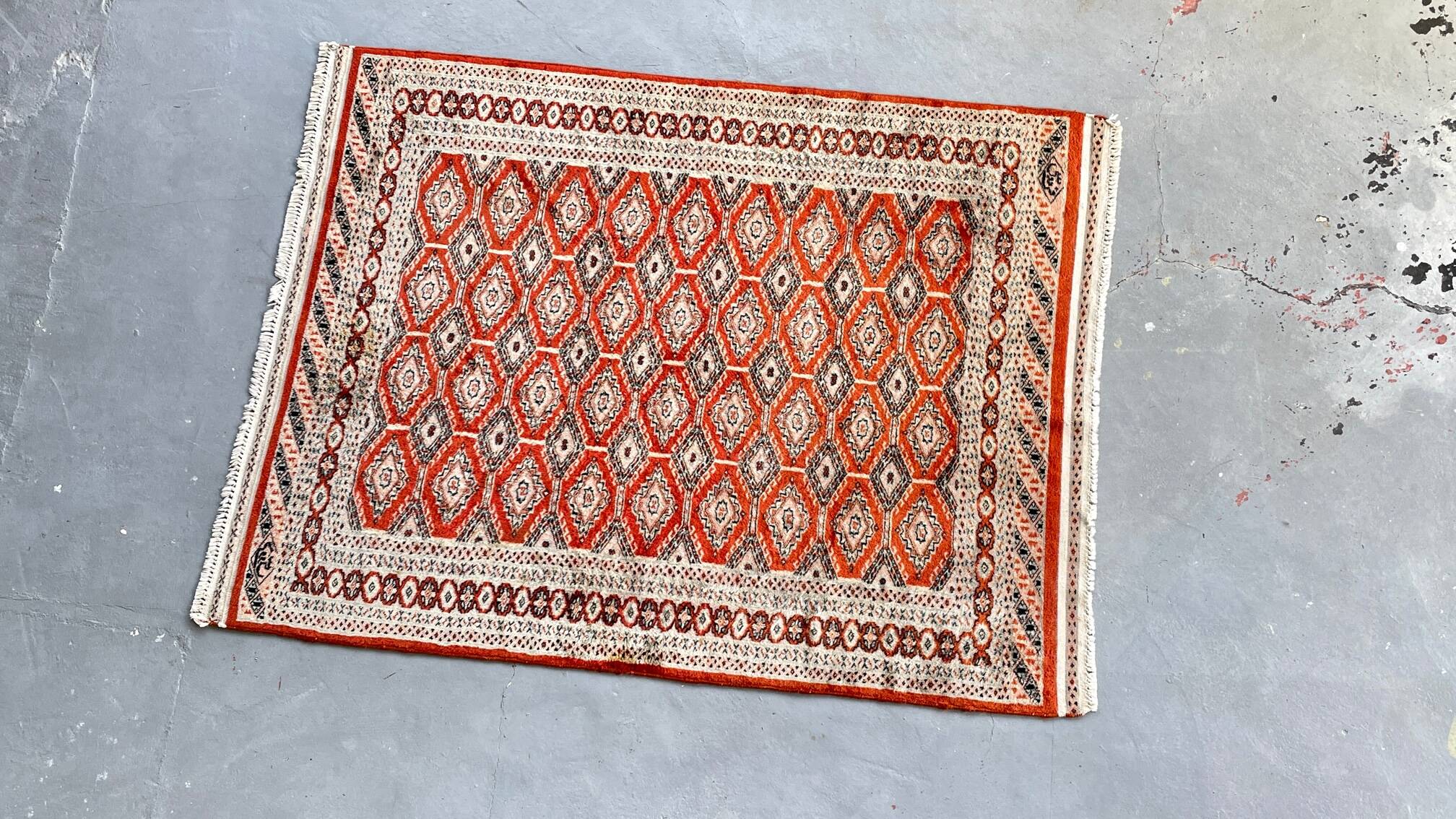 Vintage Red-Orange Persian Rug 172cm x 126cm