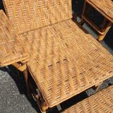 Rattan garden deckchair half XXth