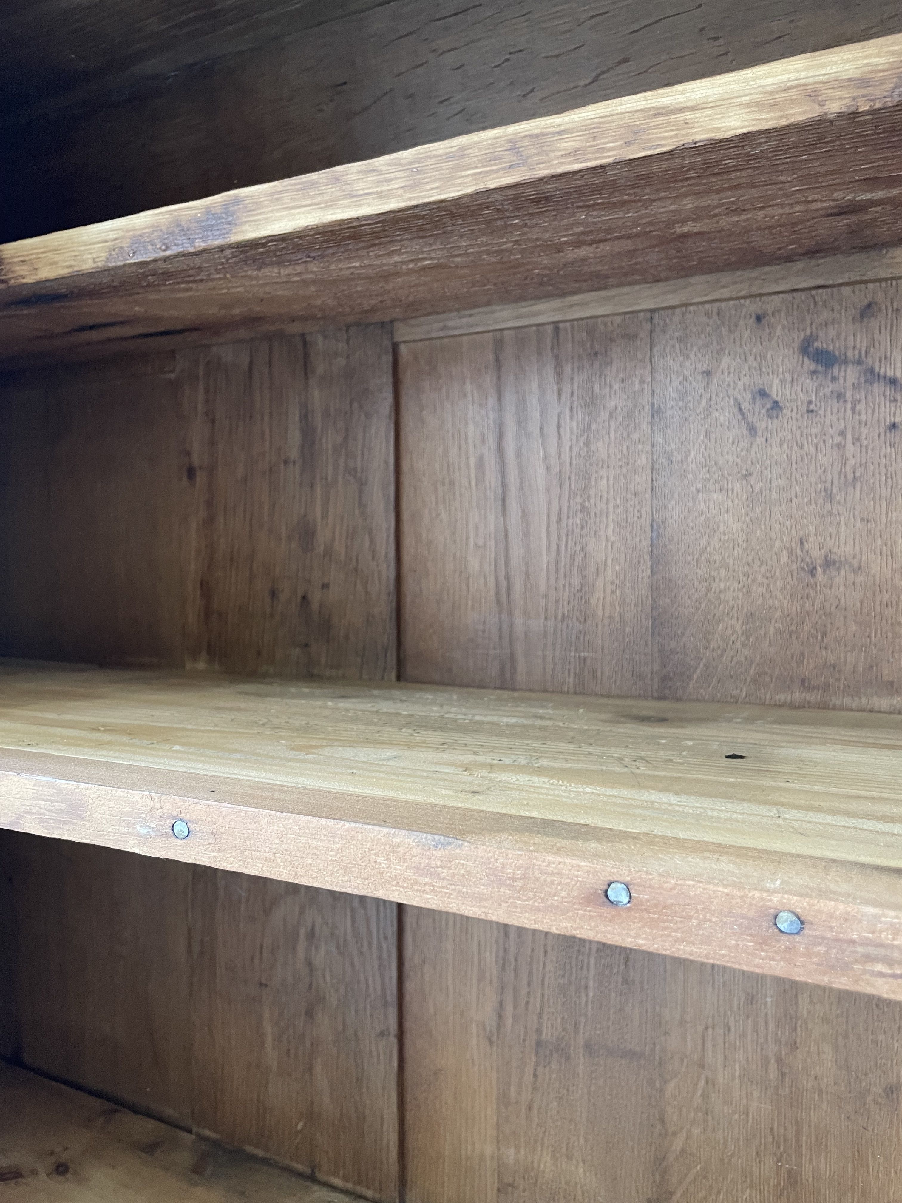 Large row of solid oak loom sliding doors