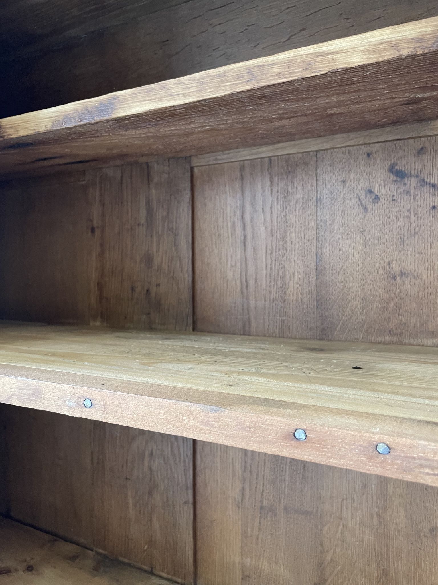 Large row of solid oak loom sliding doors