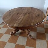 Oval dining room table early xxth walnut
