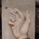 Painting hand to the cigarette oil on cardboard years 30 40 signed Pierre Roig
