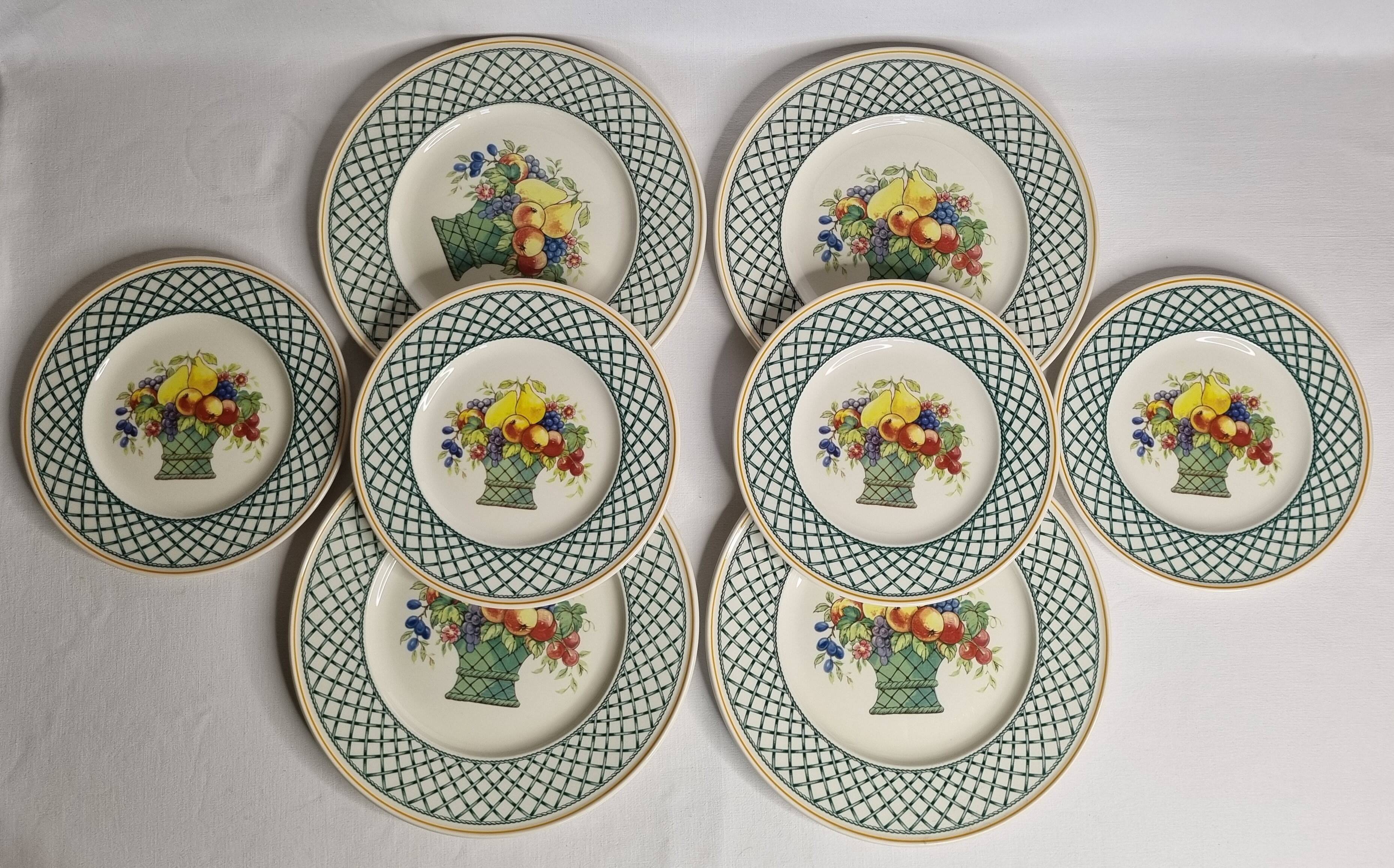 Set of 8 Villeroy & Boch “Basket” Model Plates
