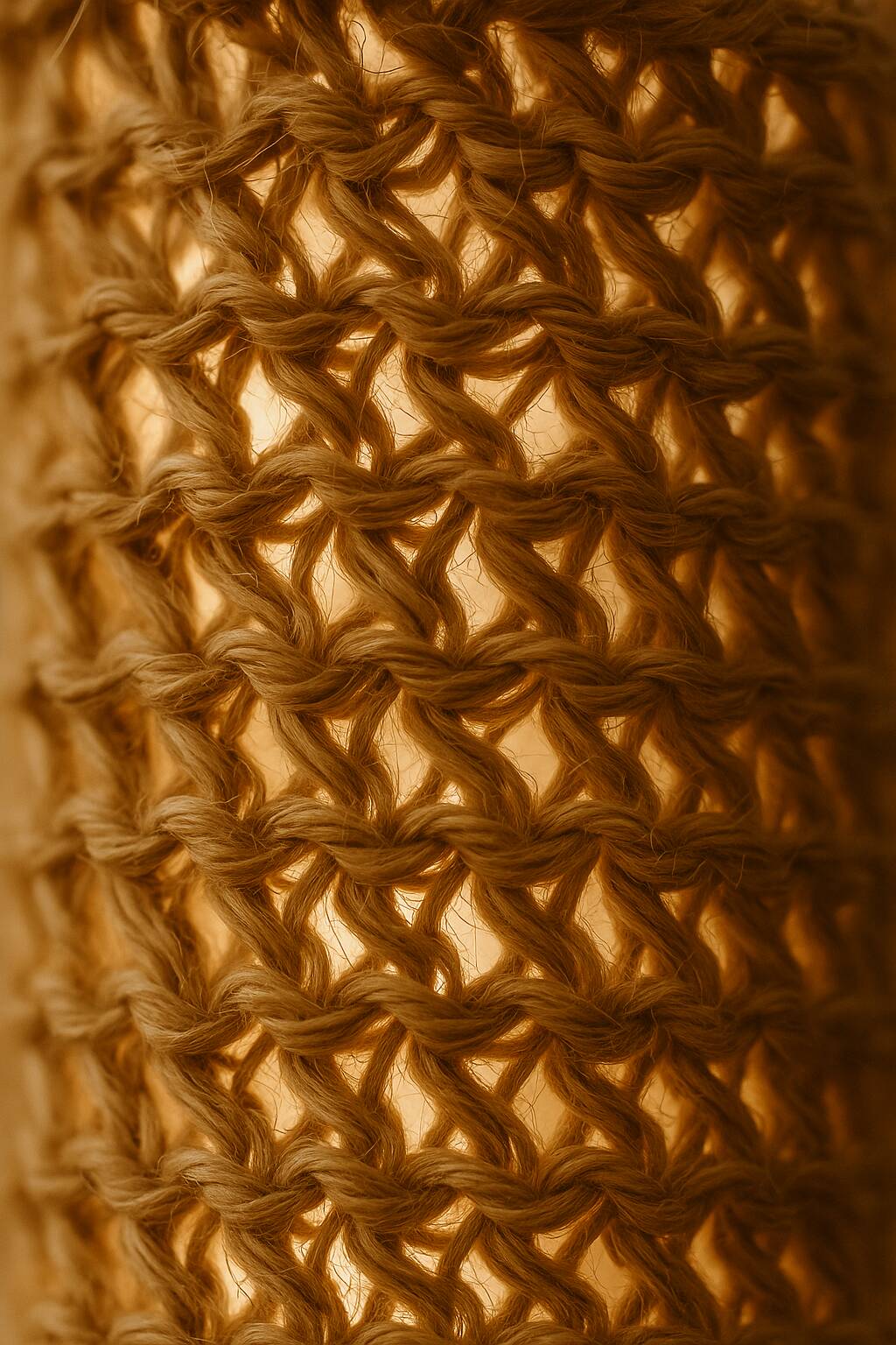 Sculptural floor lamp in natural fibers – 174 cm