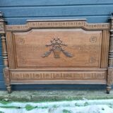 antique solid oak headboard