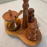 Scandinavian wooden table servant from the 70s
