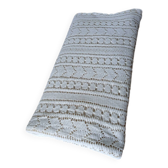 Antique handmade crochet bedspread