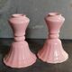 PRODUCT POP UP CHRISTMAS 2022 Duo of vintage pink ceramic candle holders