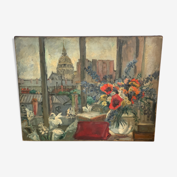 Oil painting of Paris XXth