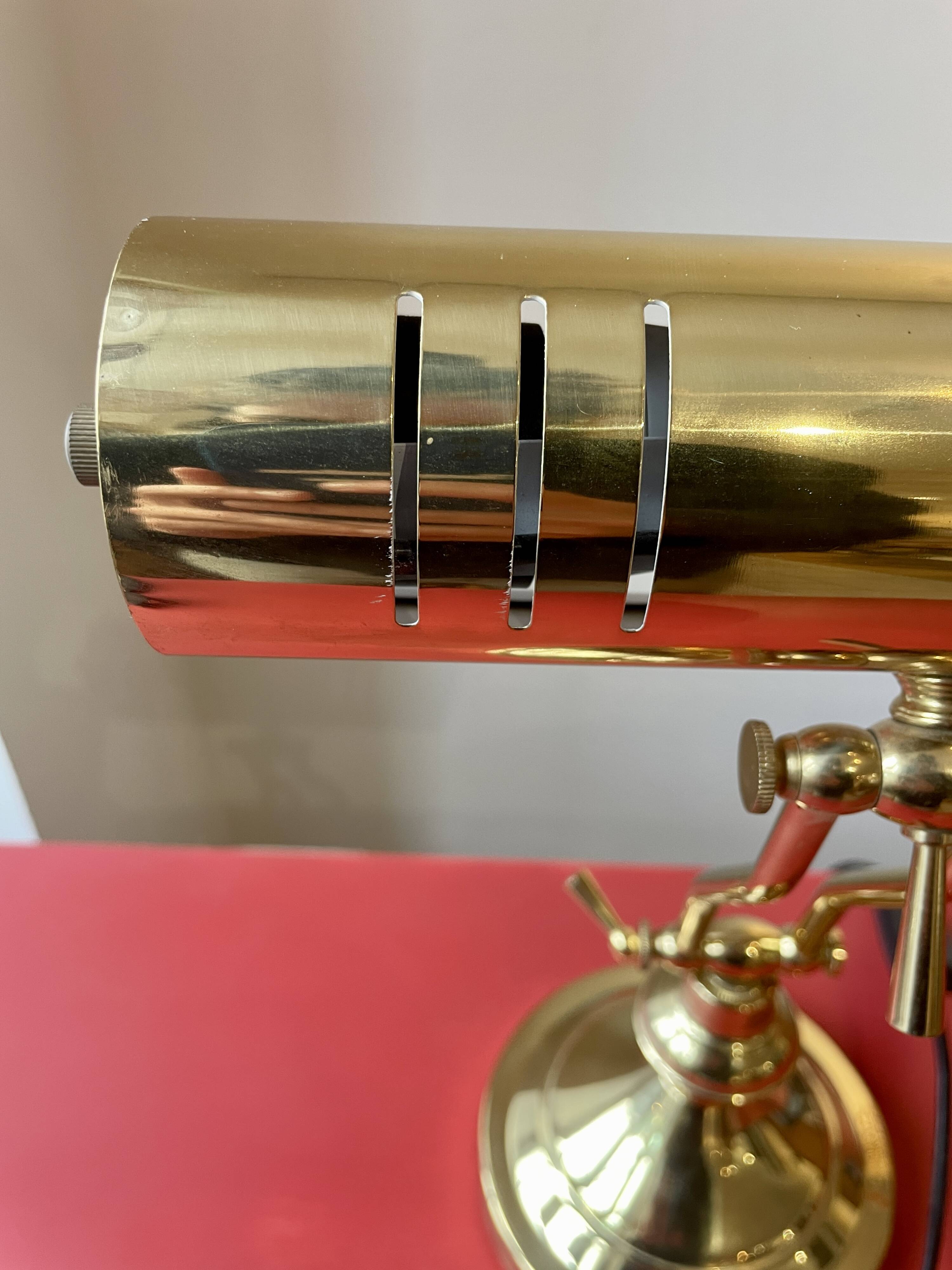 Lampe de notaire, de banquier doré