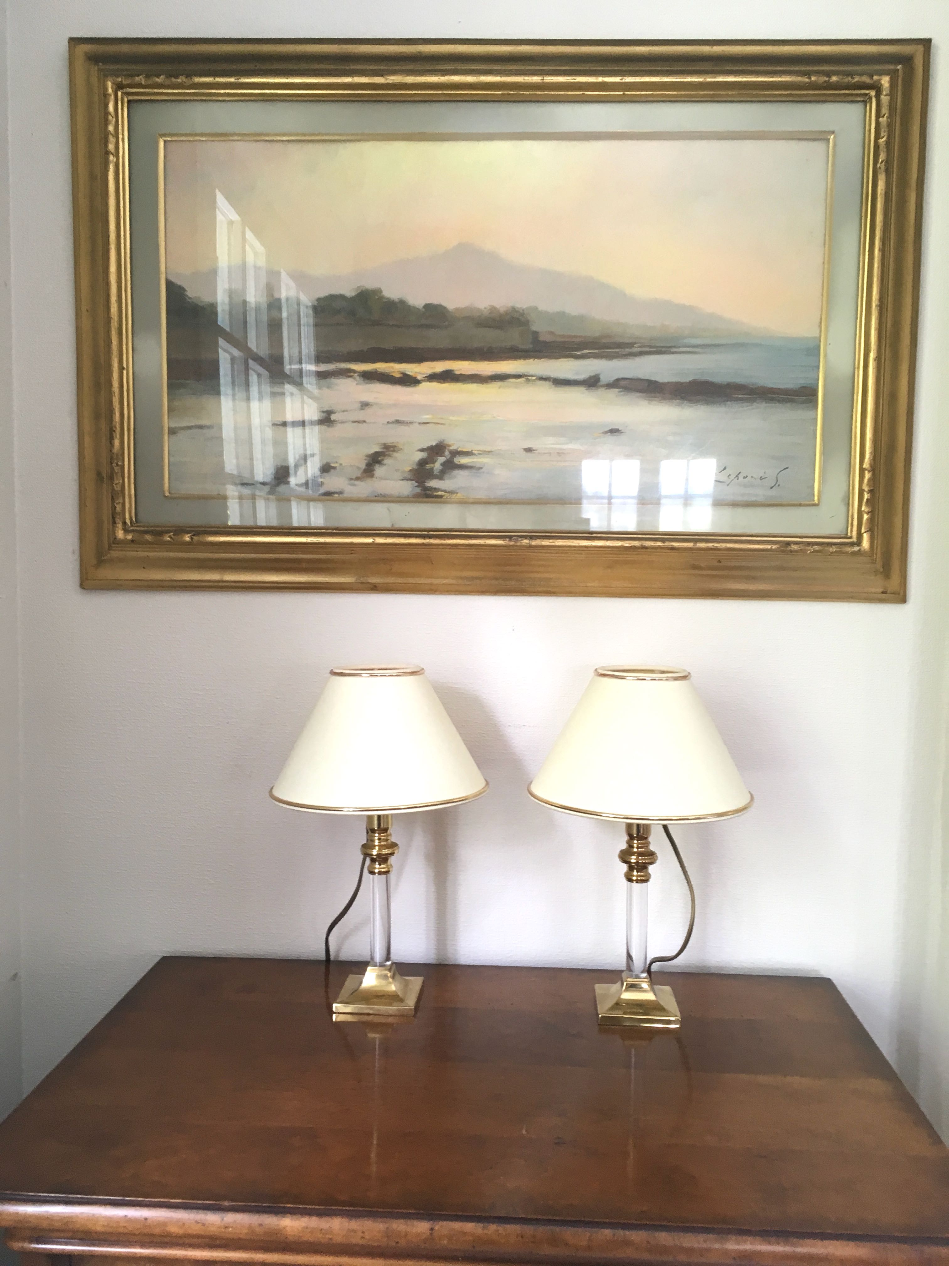 Pair of bedside lamps 80s