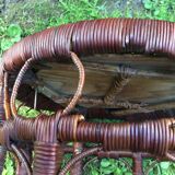 Wicker side table