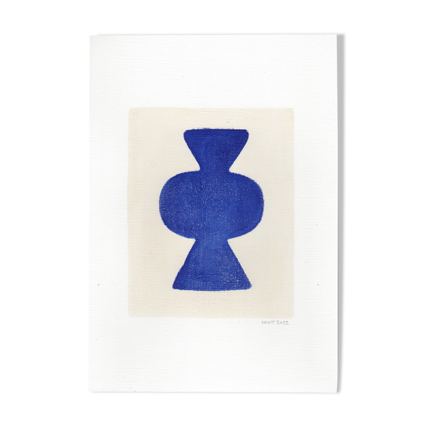 Abstract illustration M706 Klein blue signed eawy