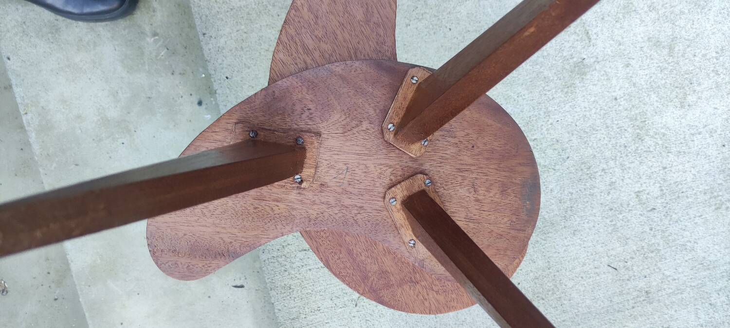 Pair of Scandinavian bean-shaped stools