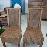 Pair of wicker chairs