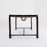 Brutalist Spanish Iron and Tile Coffee Table - circa 1920s