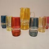 Multicolored orangeade service 60s