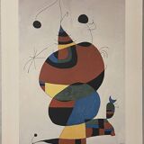 Joan Miró lithographie Femme oiseau étoile (Hommage à Pablo Picasso 1966) Miro