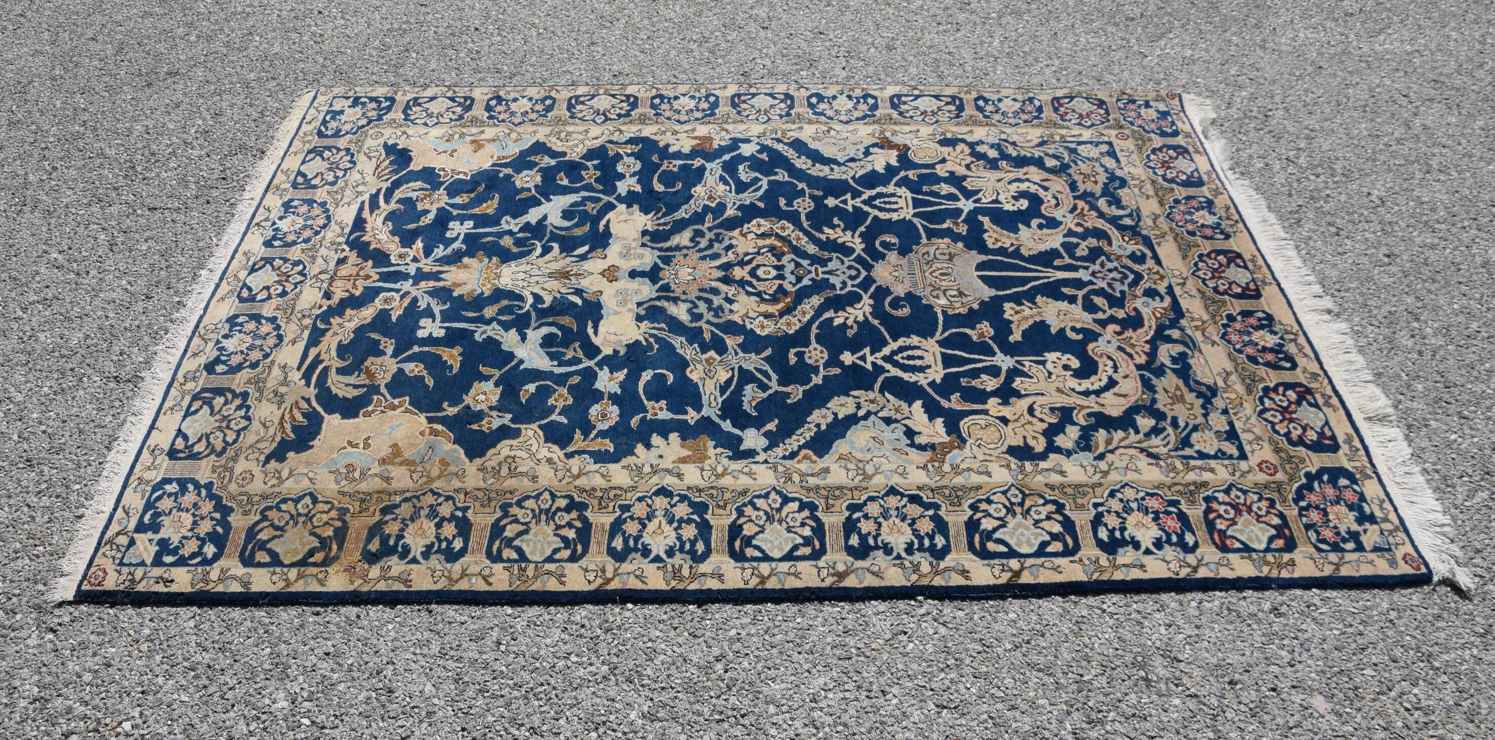 Iran Kashan oriental rug - handmade: 1.42 x 2.00 meters in Wool and Silk