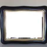 Black and gold rectangular mirror 65x51cm