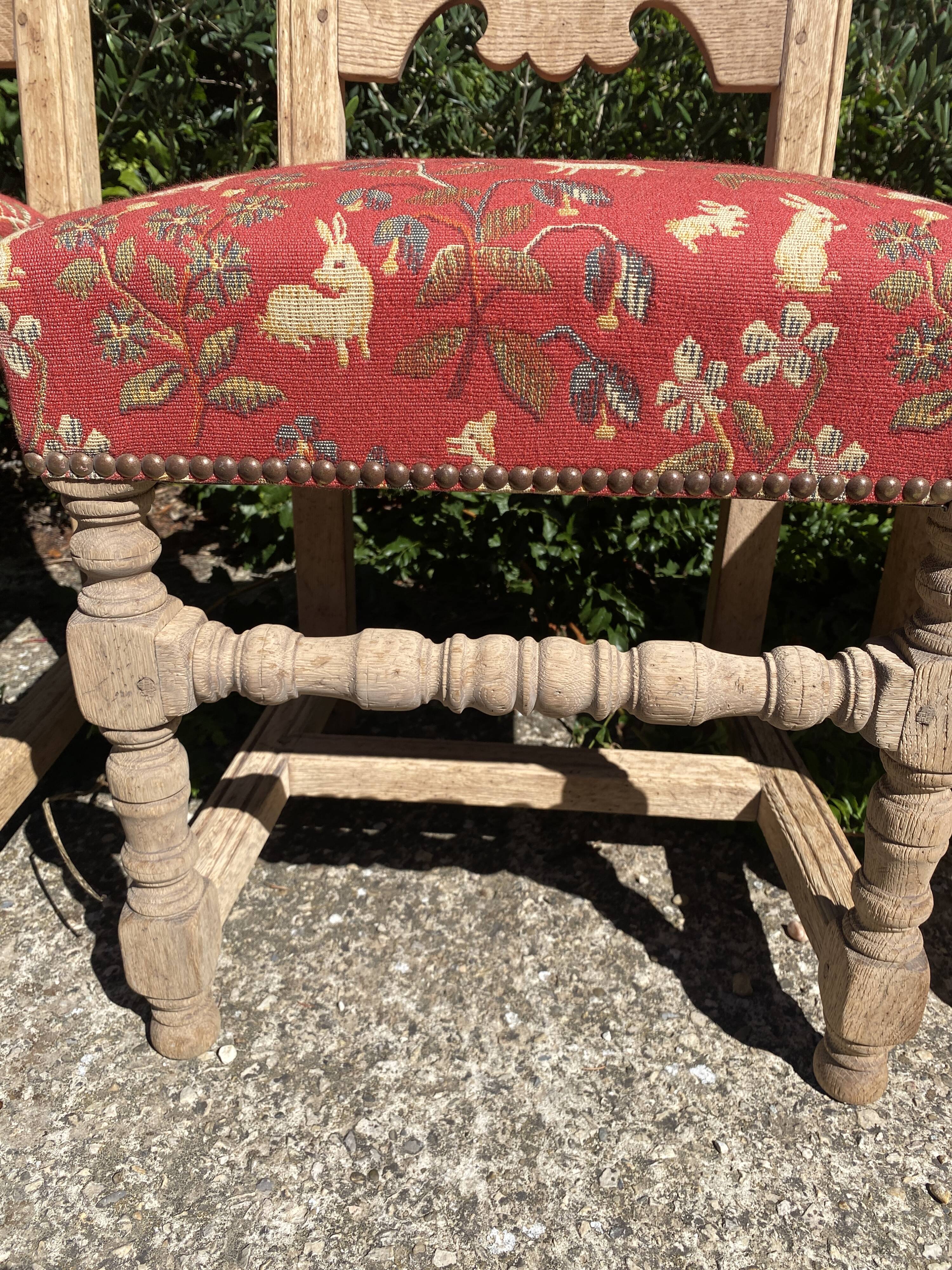 4 chaises de Style Louis XIII