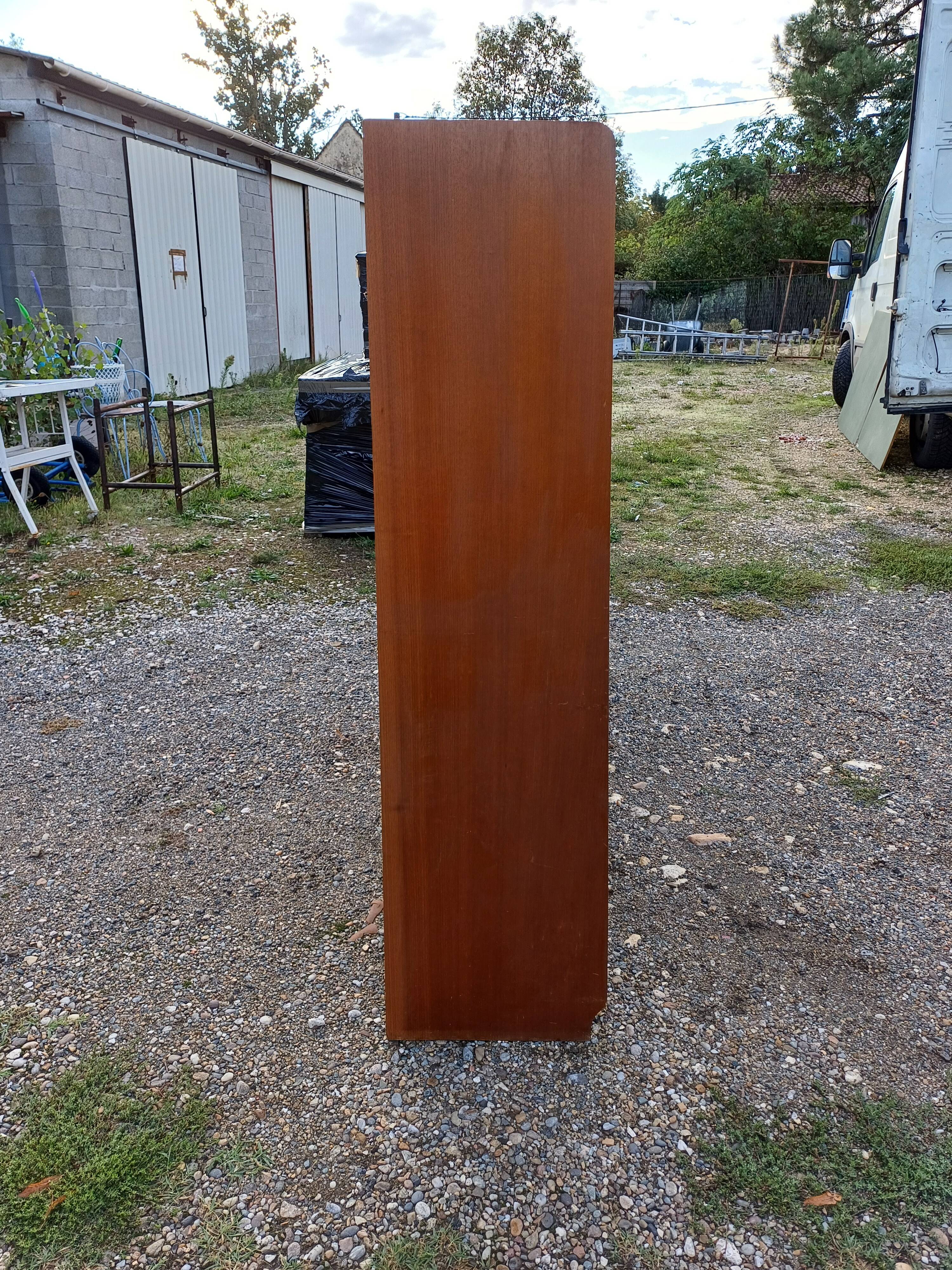 1950s wood and glass display cabinet