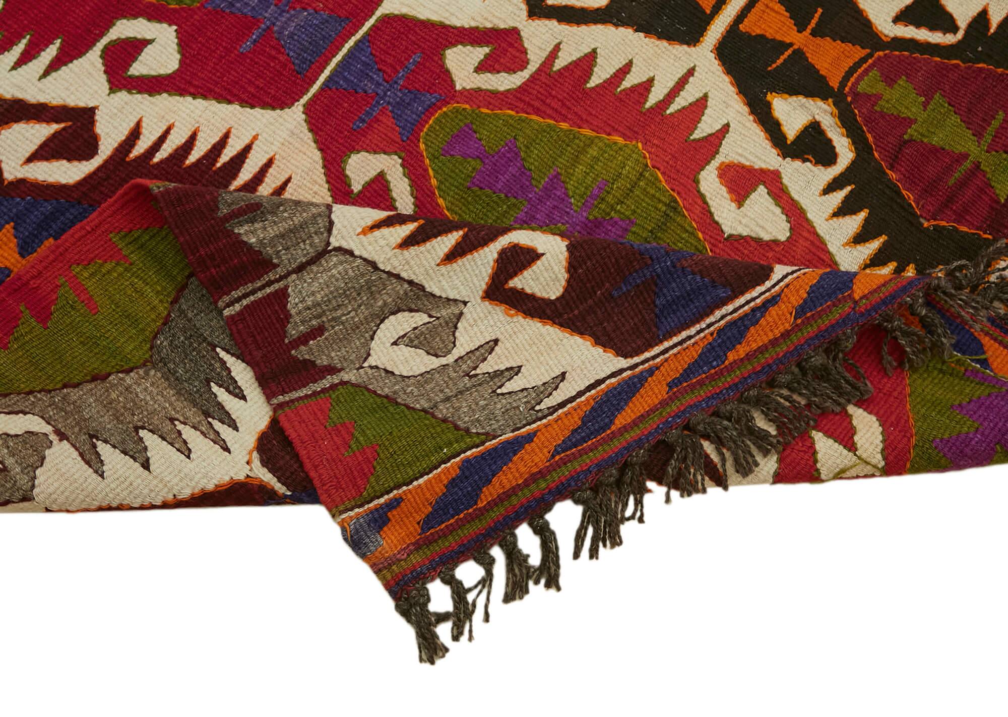 Turkish Handmade Vintage Anatolian Kilim 177 cm x 314 cm