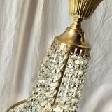 Hot air balloon pendant with glass tassels and gold frame