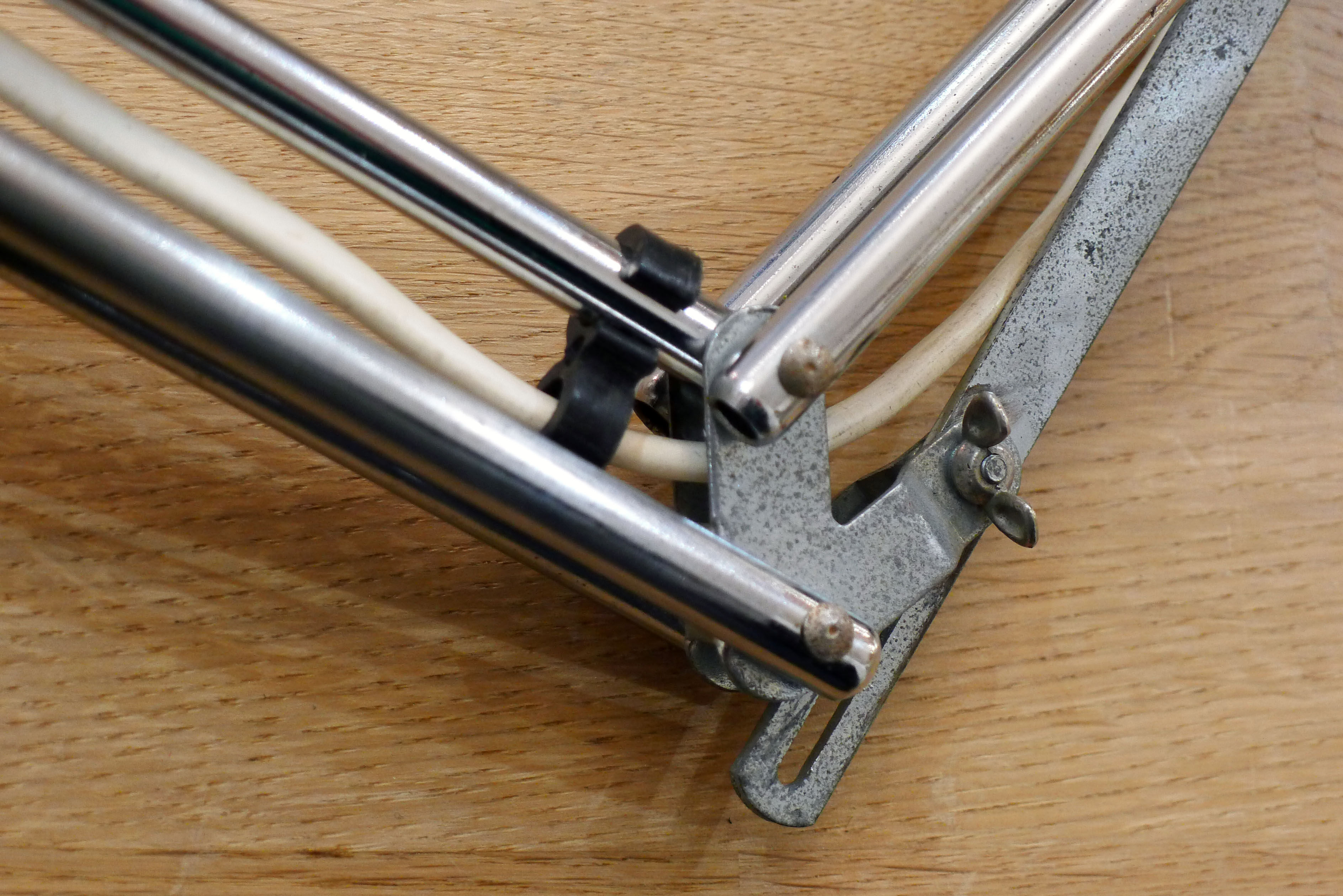 Chrome articulated office lamp