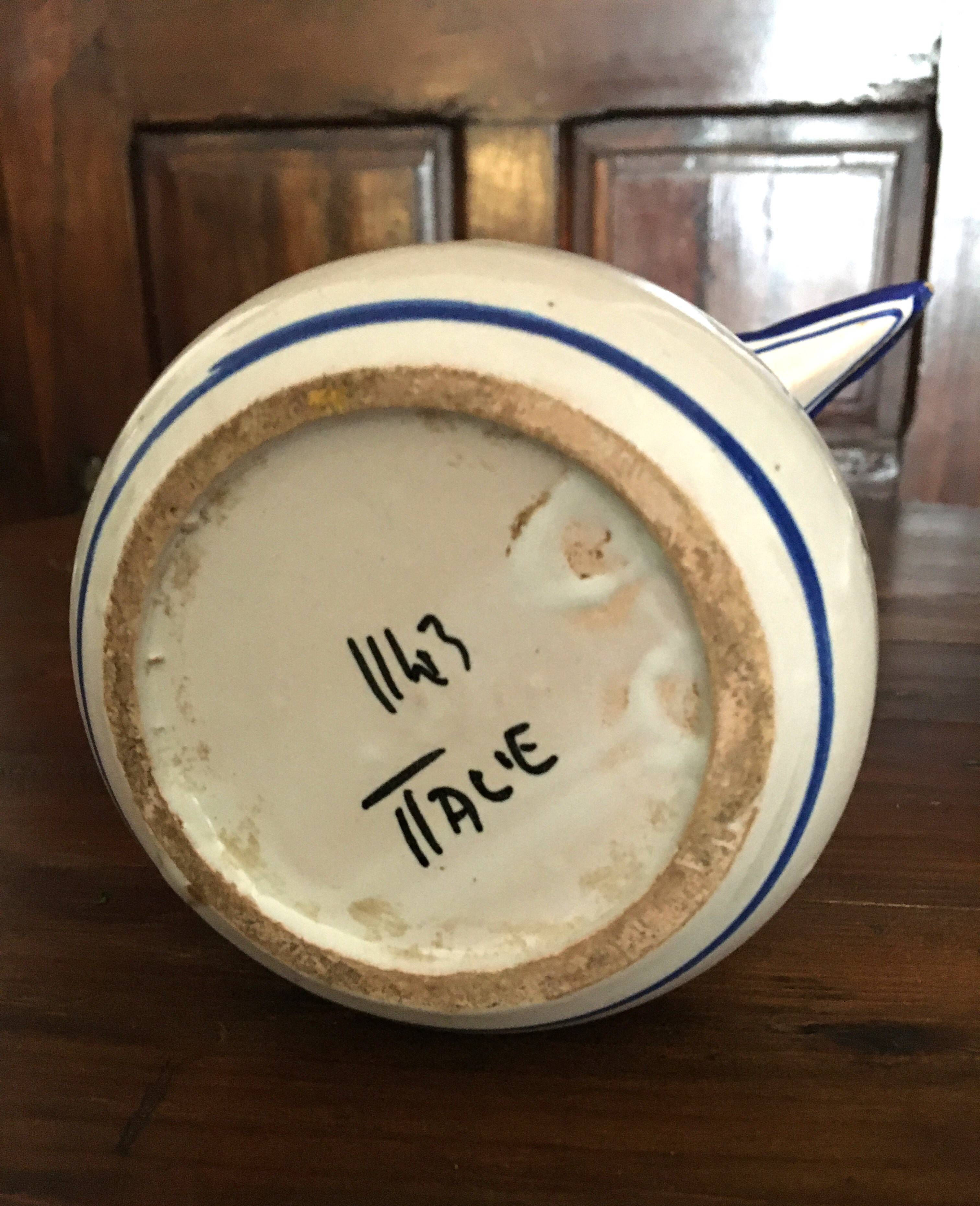 Italian ceramic pitcher