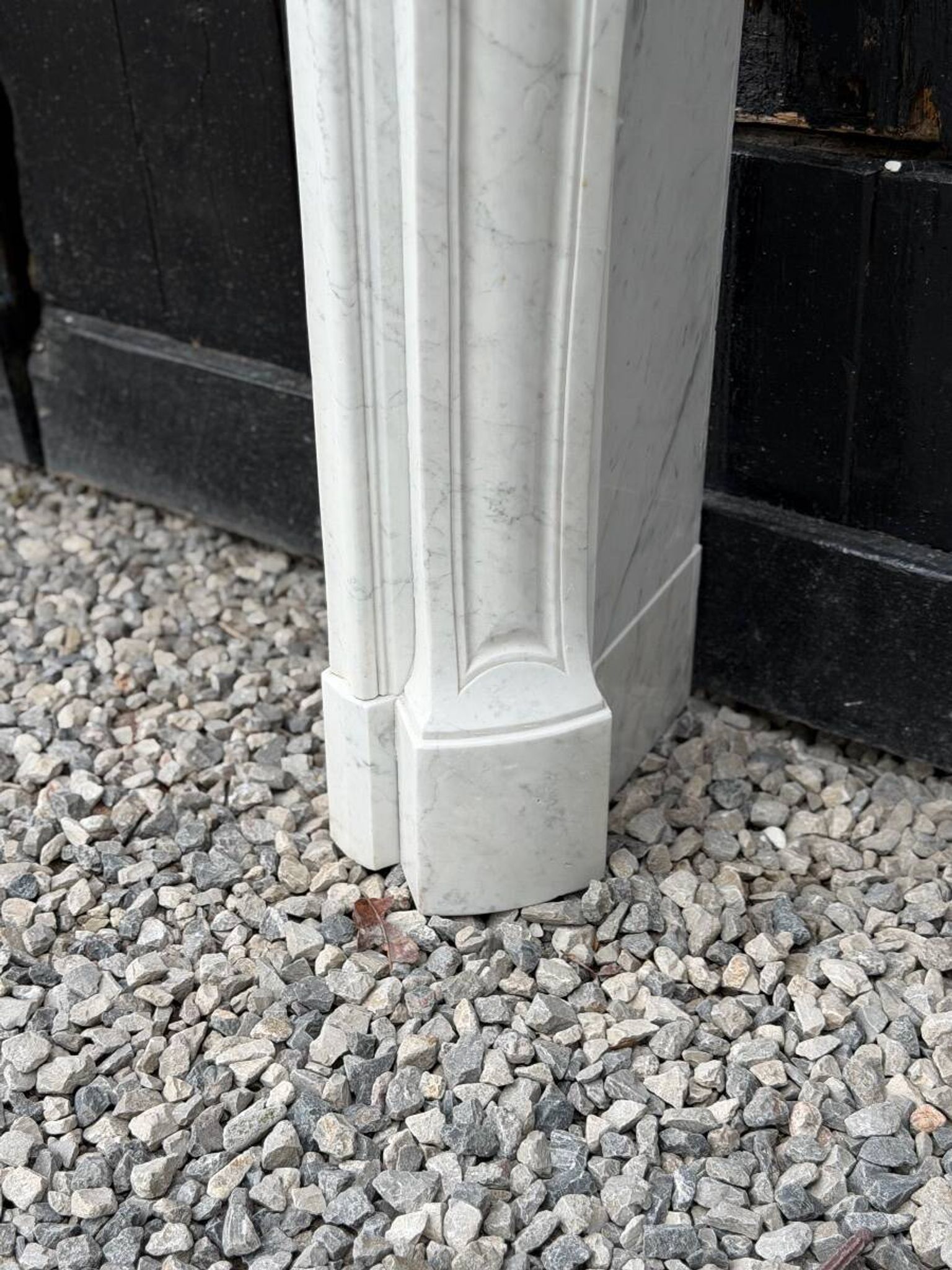 Louis XV style Carrara marble fireplace circa 1900