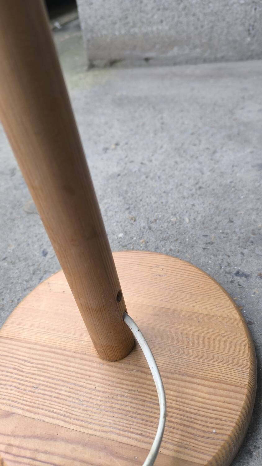 Solid pine floor lamp, Sweden 1970