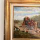 Oil Painting Panel Wood Gilded Hunting English Dog 19th Century