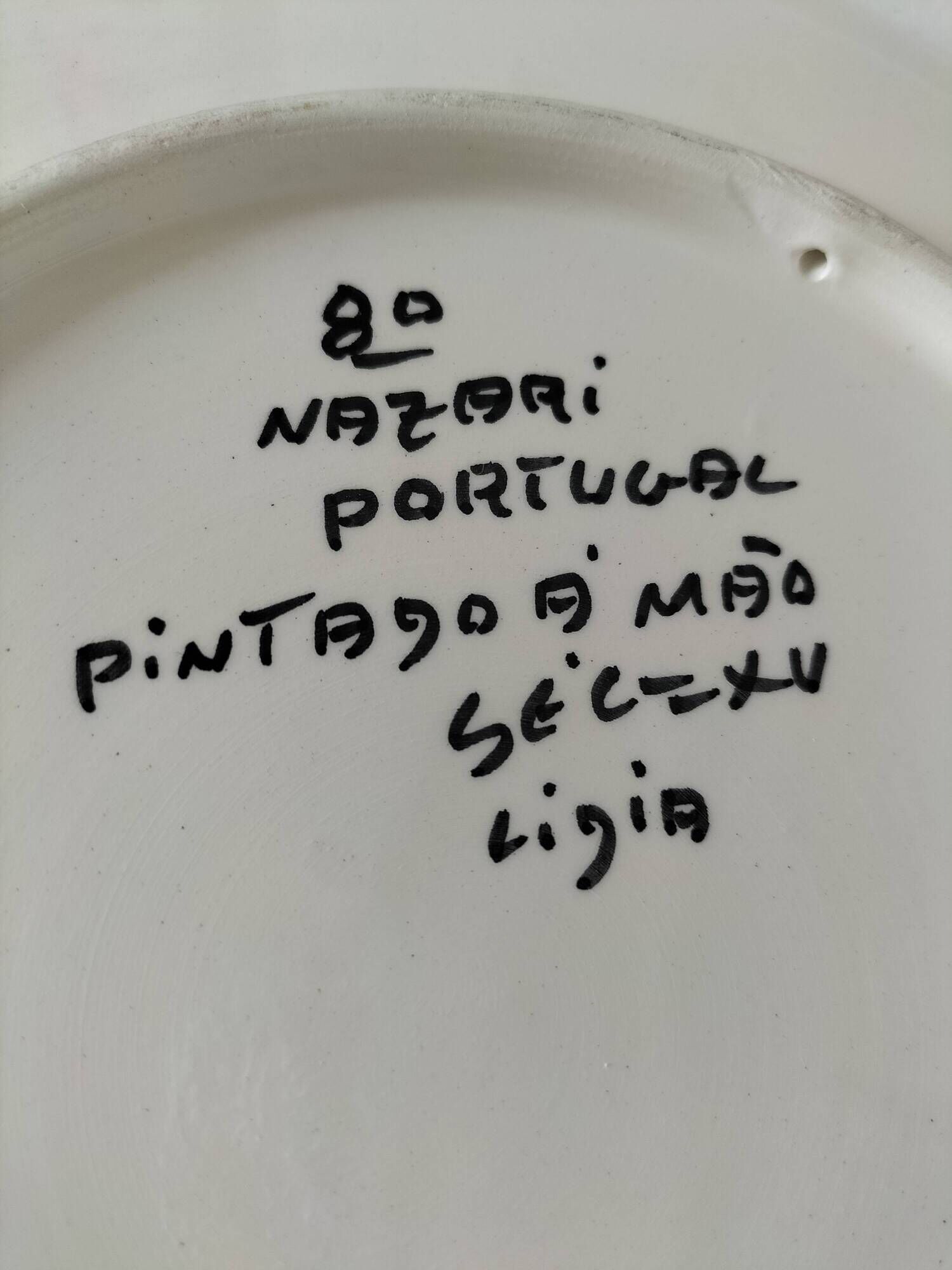 Assiette portugaise Nazari peinte main au coq