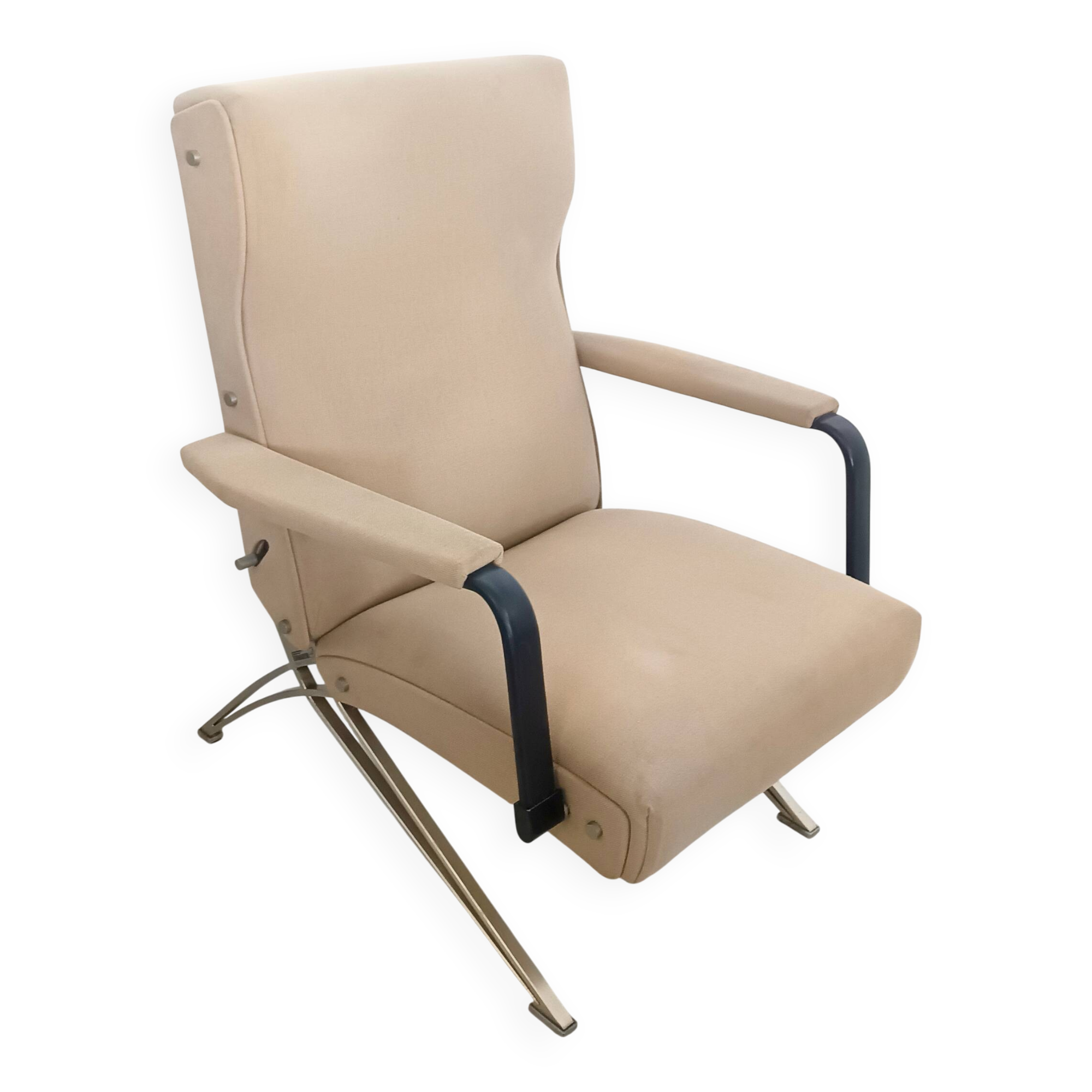 Reclining Beige Armchair by Giulio Moscatelli for Formanova, Italy