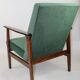 Fauteuil en velours vert vintage, années 1970