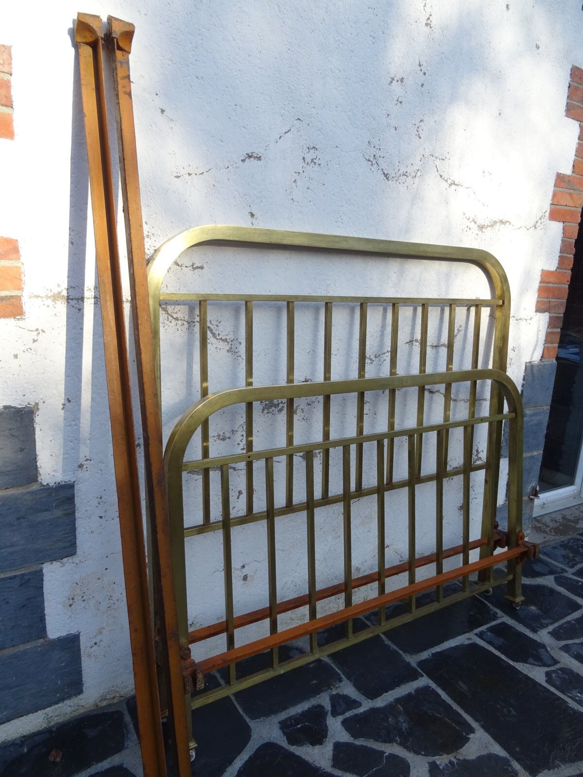 Double art brass art bed