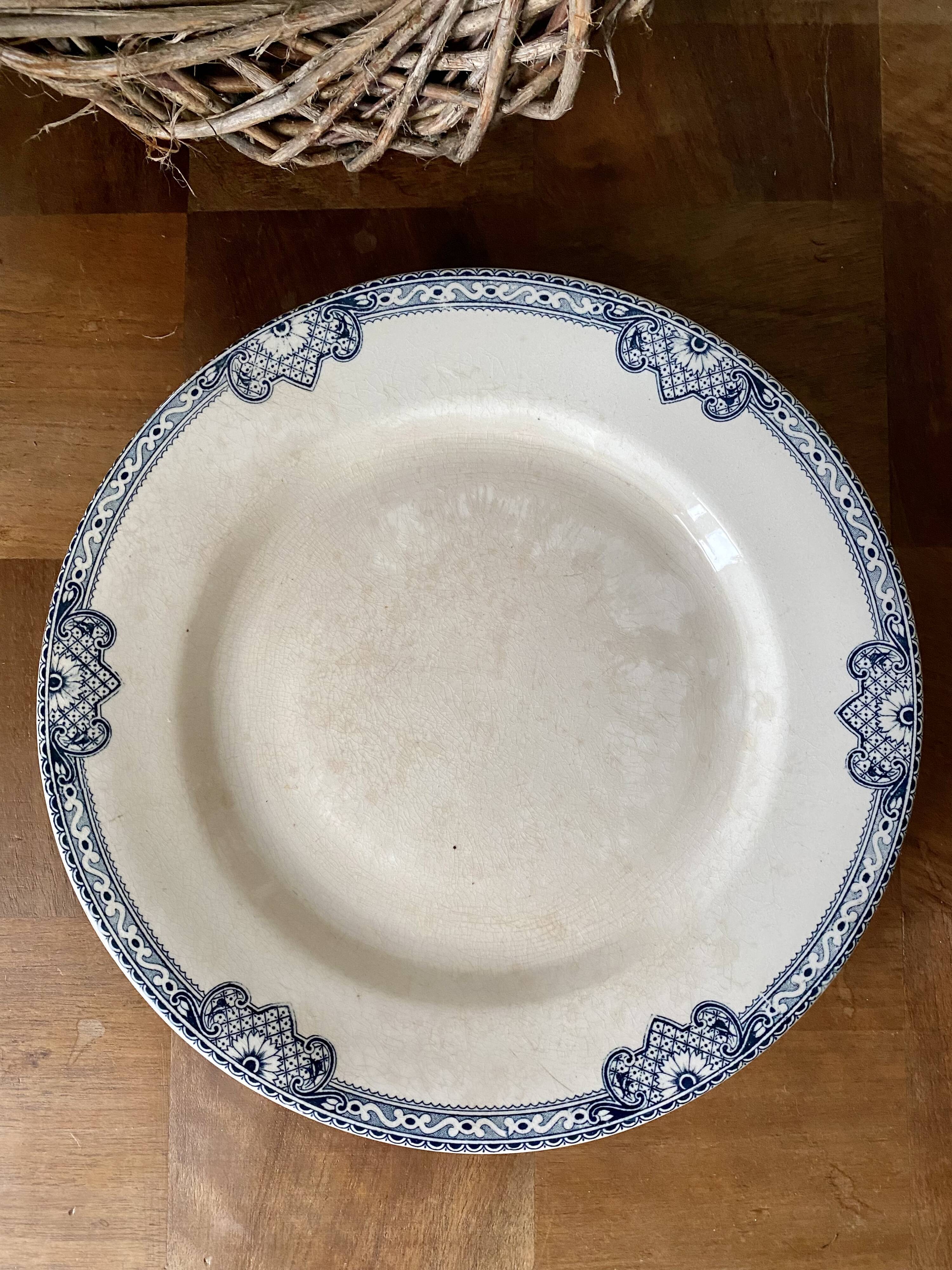 Old plate on iron earth in Salins earthenware