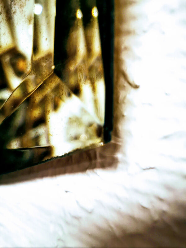 Bevelled octagonal mirror 30s