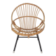 Rohe Noordwolde rattan and metal lounge chair, The Netherlands 1950's