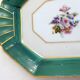 Art Deco floral iridescent cake dish in Limoges porcelain